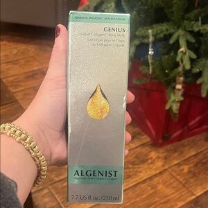 Algenist Genius Liquid Collagen Body Milk in Silver and Green